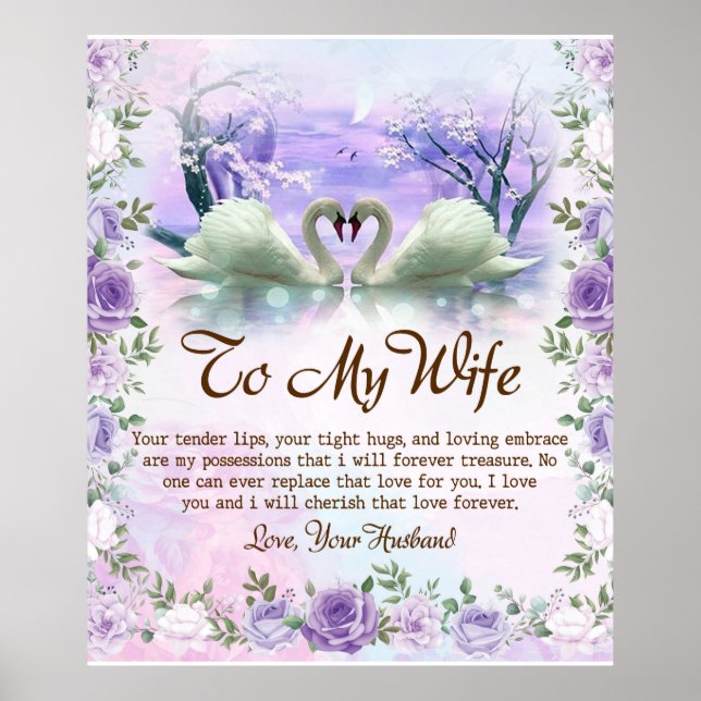 Poster Personalizado Para Minha Esposa Em Aberto (Frente)