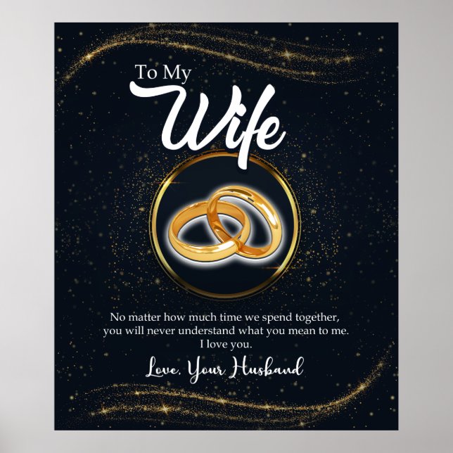 Poster Personalizado Para Minha Esposa | Ofertas Para Nam (Frente)