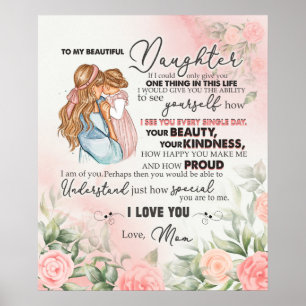 Poster Personalizado Para Minha Filha Da Mãe