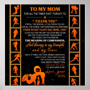 Poster Personalizado Para Minha Mãe Da Sua Jogada De Bas