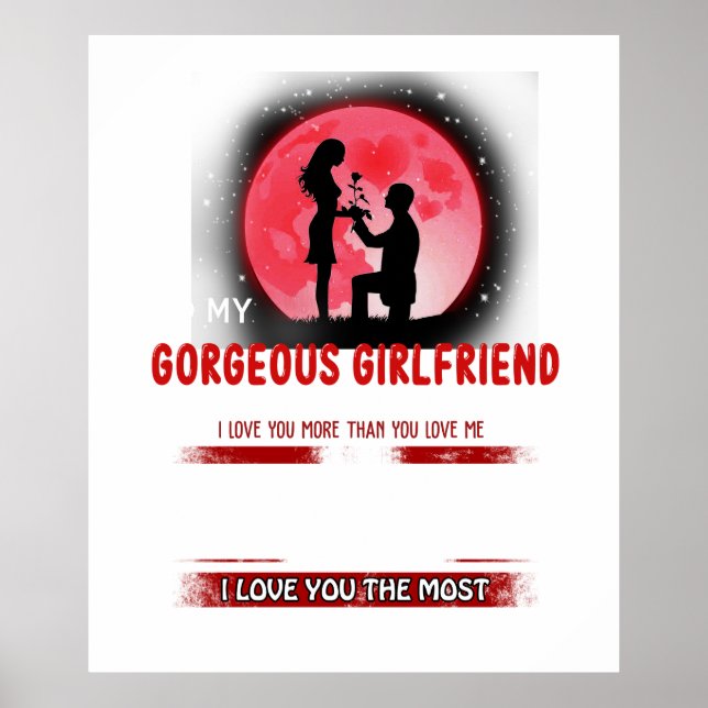 Poster Personalizado Para Minha Namorada Gregosa (Frente)