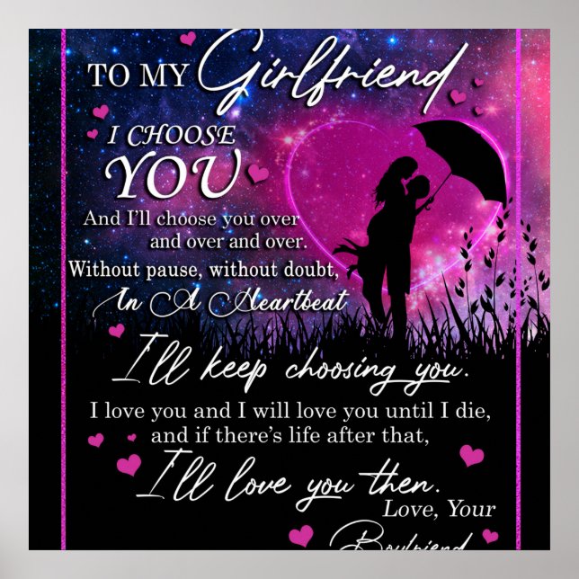 Poster Personalizado Para O Meu Belo Namorada De BoyFrida (Frente)