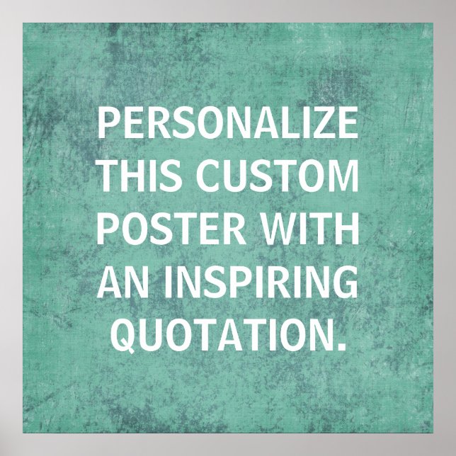 Poster personalizado personalizado, citação inspir (Frente)
