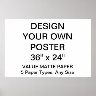 Poster personalizado personalizado de 36" x 24"