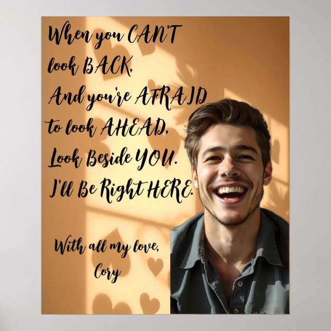 Poster Personalizado Quando Você Tem Medo, Eu Estarei Aqu (Frente)