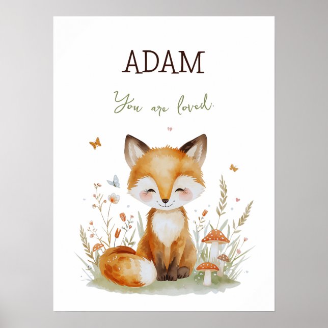 Poster Personalizado Raposa da Floresta - Você é A (Frente)