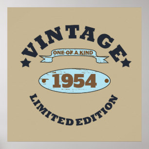 Poster Personalizado setenta vintage aniversário de 70 an