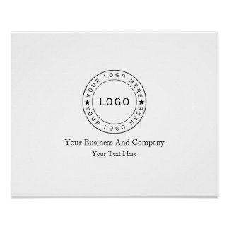 Pôster Personalizado seu Logotipo e Texto