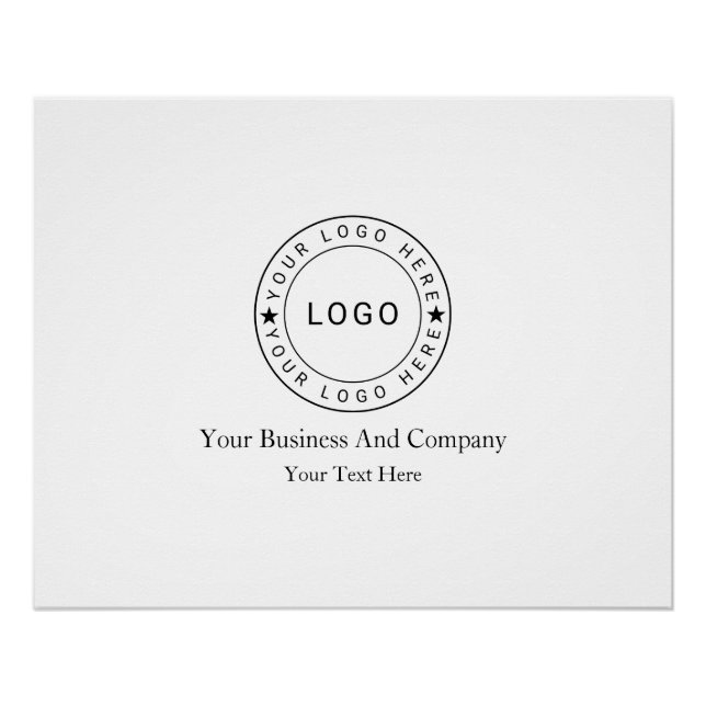 Pôster Personalizado seu Logotipo e Texto (Frente)