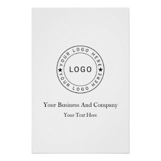Pôster Personalizado seu Logotipo e Texto