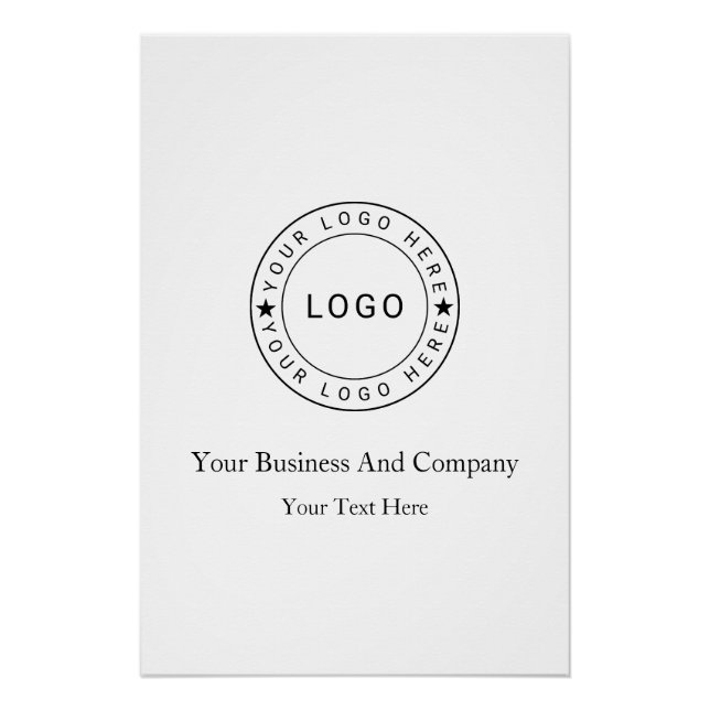 Pôster Personalizado seu Logotipo e Texto (Frente)