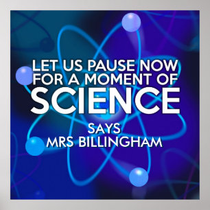 Poster Personalizado Vamos pausar agora ciência