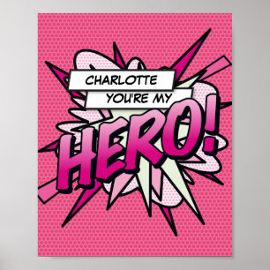Poster Personalizado Você é minha Pop de HERO Comic Book