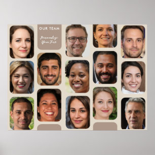 Poster Personalizar 14 Fotos Clássicas Taupe Moderno Noss