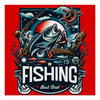 Pôster Personalizar a poster de pesca