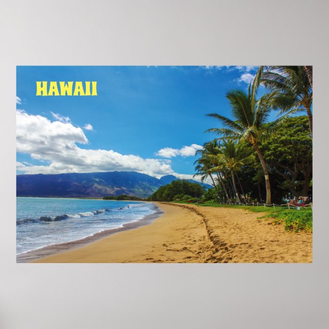 Poster Personalizar Aloha Hawaii Tropical (Frente)