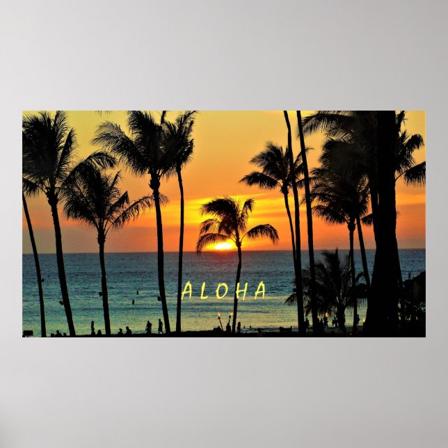 Poster Personalizar Aloha - Maui (Frente)