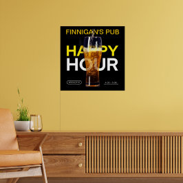 Poster Personalizar Bar Pub Casa Pública Cerveja Hora Fel
