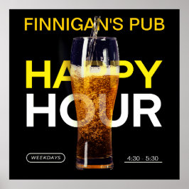 Poster Personalizar Bar Pub Casa Pública Cerveja Hora Fel