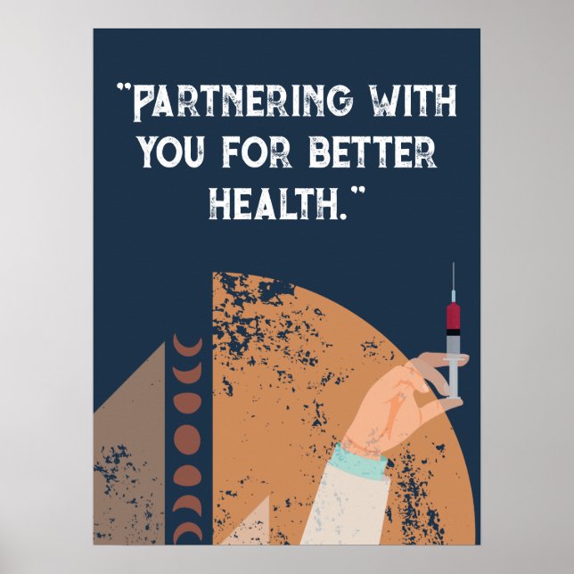 Poster Personalizar citações para hospital, centro médico (Frente)