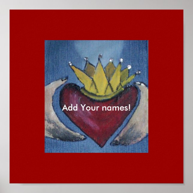 Poster Personalizar com Canvas de nomes (Frente)