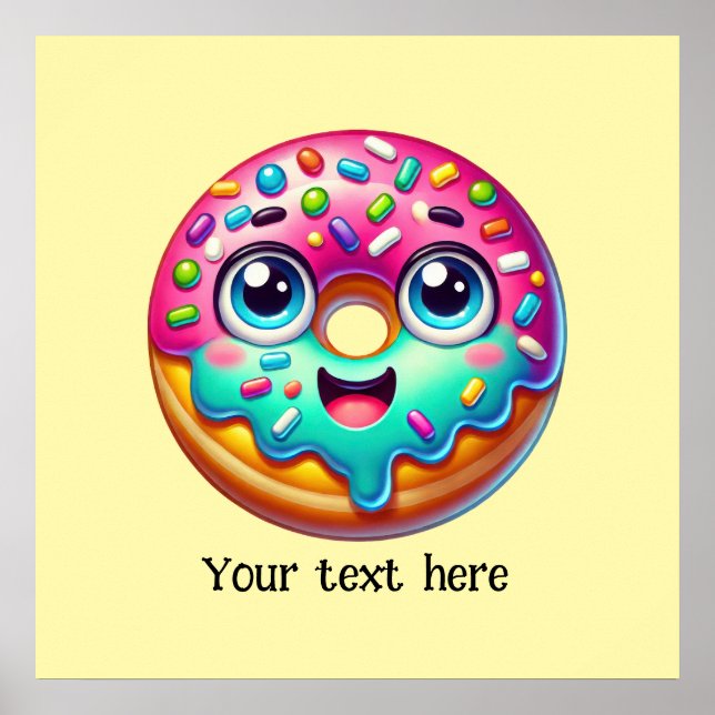 Poster Personalizar compro de rosquinha de Cute (Frente)