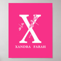 Personalizar Cor Monograma - Letra X Dragonfly