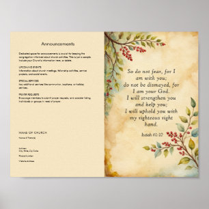 Poster Personalizar e Transferir Boletim da Igreja