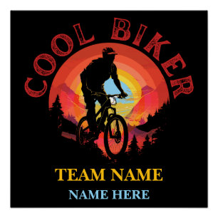 Pôster Personalizar Equipe de Biqueamento Legal do Biker