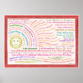 Pôster Personalizar esta Afirmação do Sol