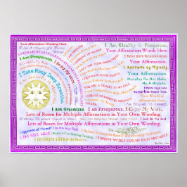 Pôster Personalizar esta Afirmação do Sol