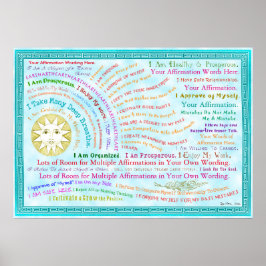 Poster Personalizar esta Afirmação do Sol