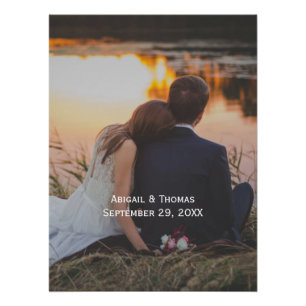 Pôster Personalizar Foto Casamento Imagem Personalizada
