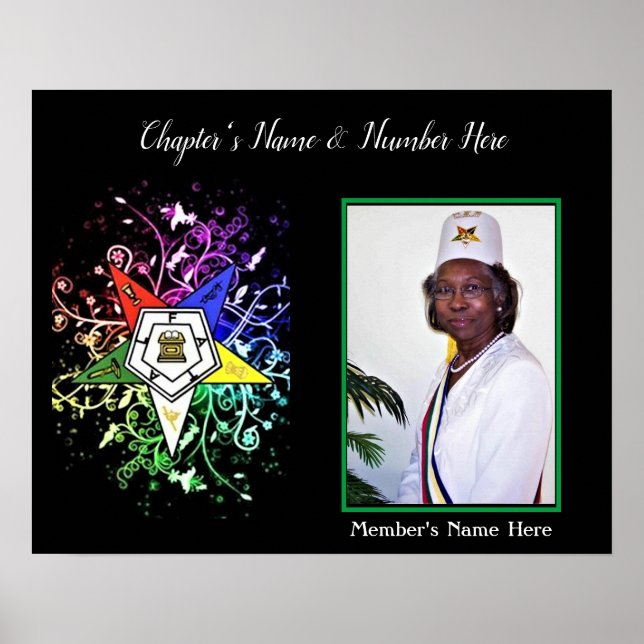 Poster Personalizar Foto da Estrela Oriental (Frente)