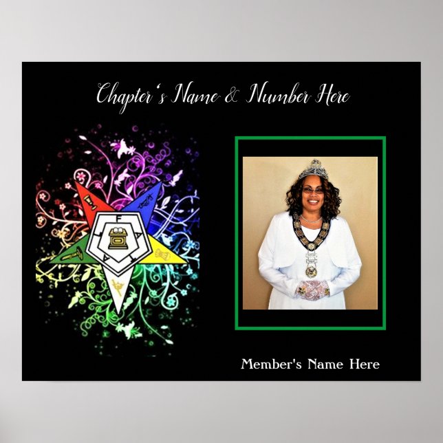 Poster Personalizar Foto da Estrela Oriental (Frente)