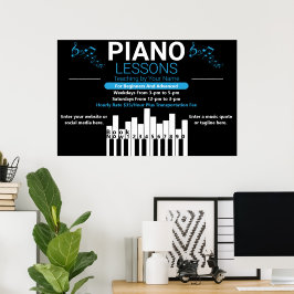 Poster Personalizar lições de Piano Yard de Professores d
