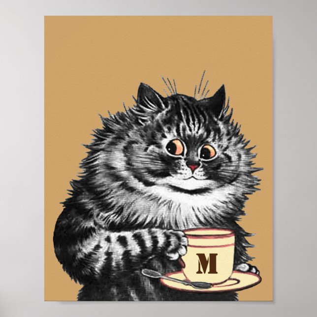 Poster Personalizar Mug Inicial, Louis Wain (Frente)