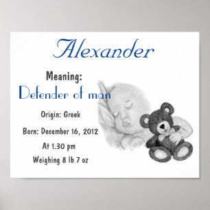Pôster Personalizar Nome do Alexander significando manter