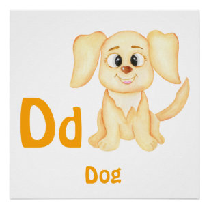 Pôster Personalizar o cão ABC: Carta D - Adicionar o seu