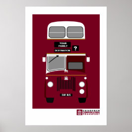Poster Personalizar o Vintage Edinburgh Barramento de Dec