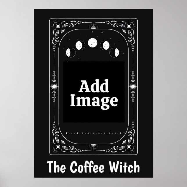 Poster Personalizar Presente de Café do Zodíaco Tarot Cel (Frente)