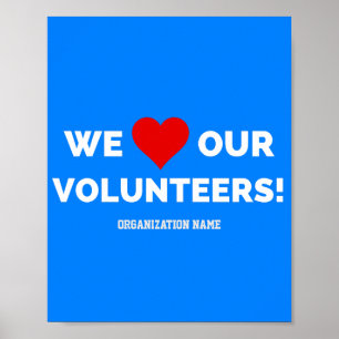Poster Personalizável Adoramos Nossos Voluntários