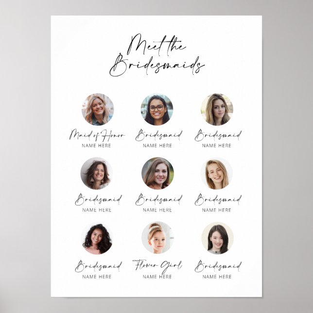 Poster Personalizável Atenda à Introdução às Bridesmaids (Frente)
