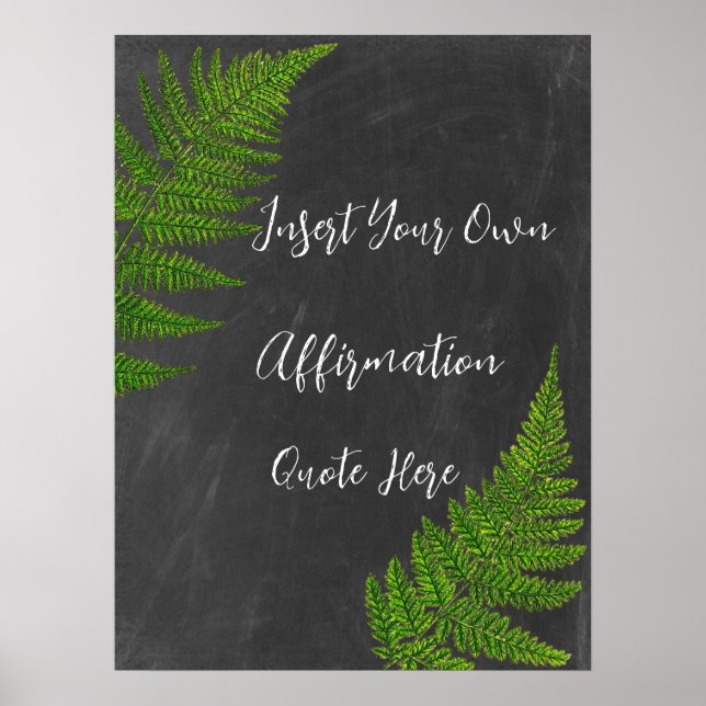 Poster personalizável Crie sua própria afirmação (Frente)