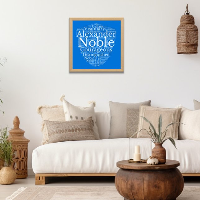 Poster personalizável da nuvem de nome Alexander (Criador carregado)