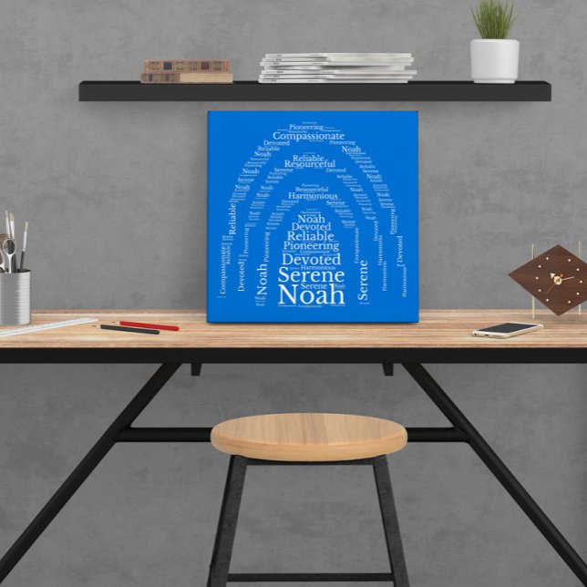 Poster Personalizável da Nuvem de Nome Noah (Criador carregado)