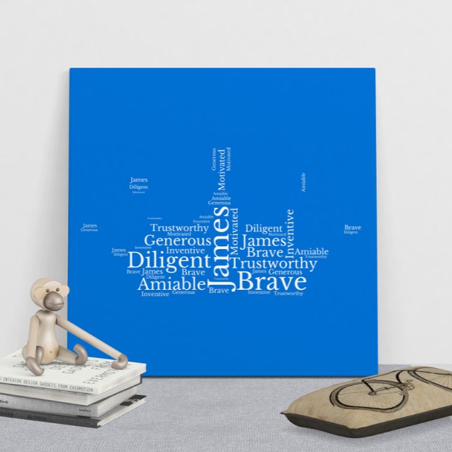 Poster Personalizável da Nuvem do Nome do James (Criador carregado)