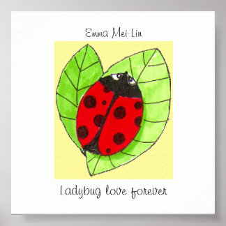 Poster personalizável do Ladybug