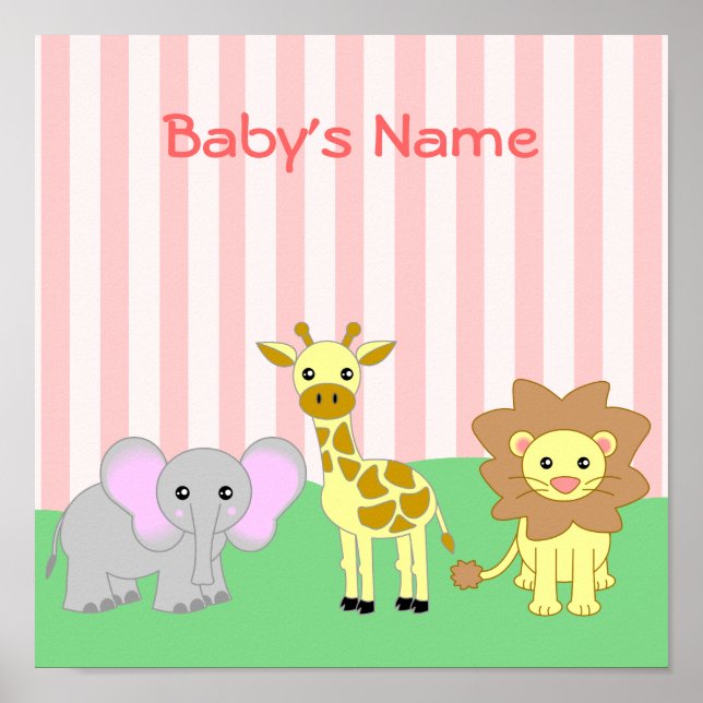 Poster personalizável do quarto infantil (Frente)