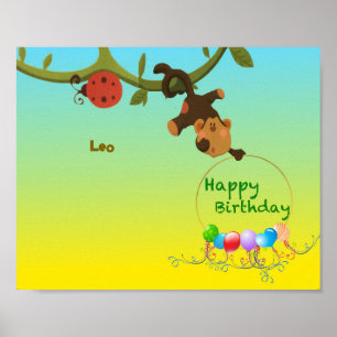 Poster personalizável - Macaco reproduzível